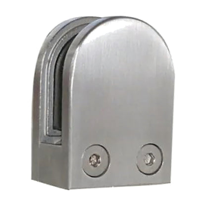 316 stainless steel square back glass clamp, side view
