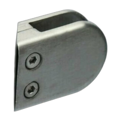 316 stainless steel square back glass clamp, side view