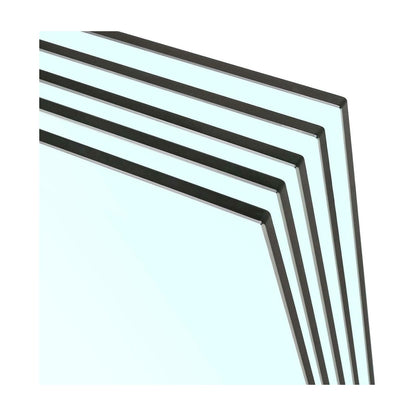 10mm toughened glass balustrade panel, 1000mm high, polished edges