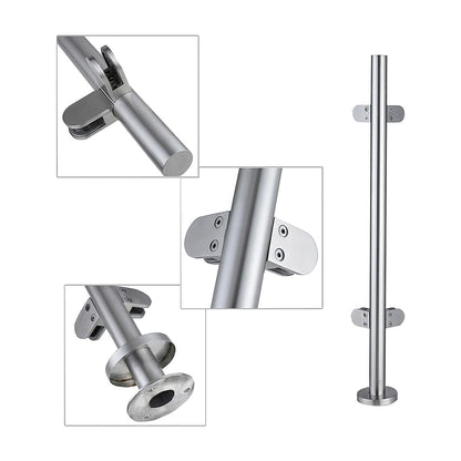 316 stainless steel handrail balustrade corner post with clamps