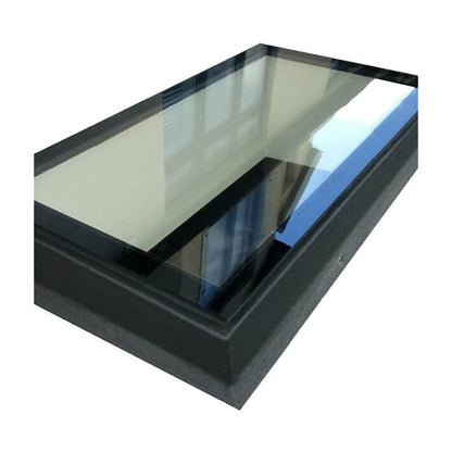 Triple glazed fixed flat roof skylight, clear glass