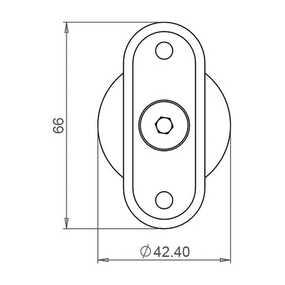 316 stainless steel adjustable staircase spigot technical drawing