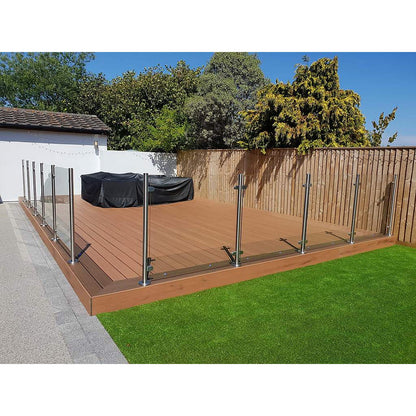 Frameless glass balustrade installed without a handrail