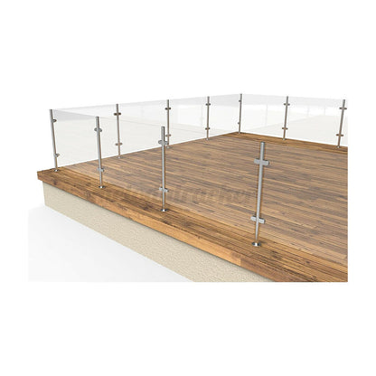 Frameless glass balustrade system detail