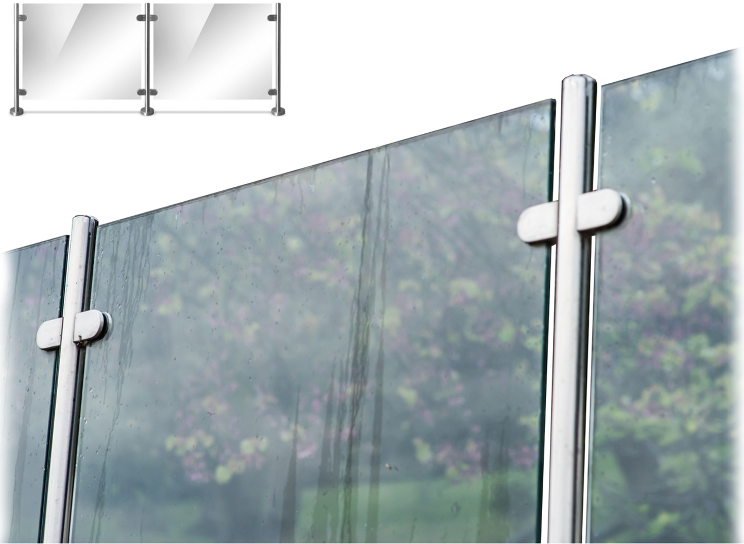 Premium 10mm Toughened Glass Panels & 316 Stainless Steel Balustrade Posts – Heavy Duty Safety Glass & Marine-Grade Metal Poles for Garden, Balcony, Decking, and Patio Railing