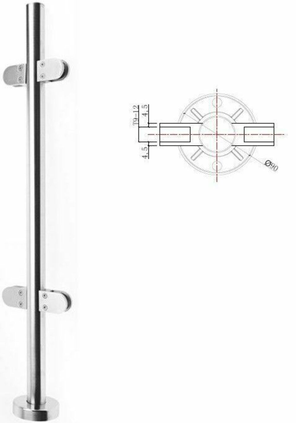 Premium 10mm Toughened Glass Panels & 316 Stainless Steel Balustrade Posts – Heavy Duty Safety Glass & Marine-Grade Metal Poles for Garden, Balcony, Decking, and Patio Railing