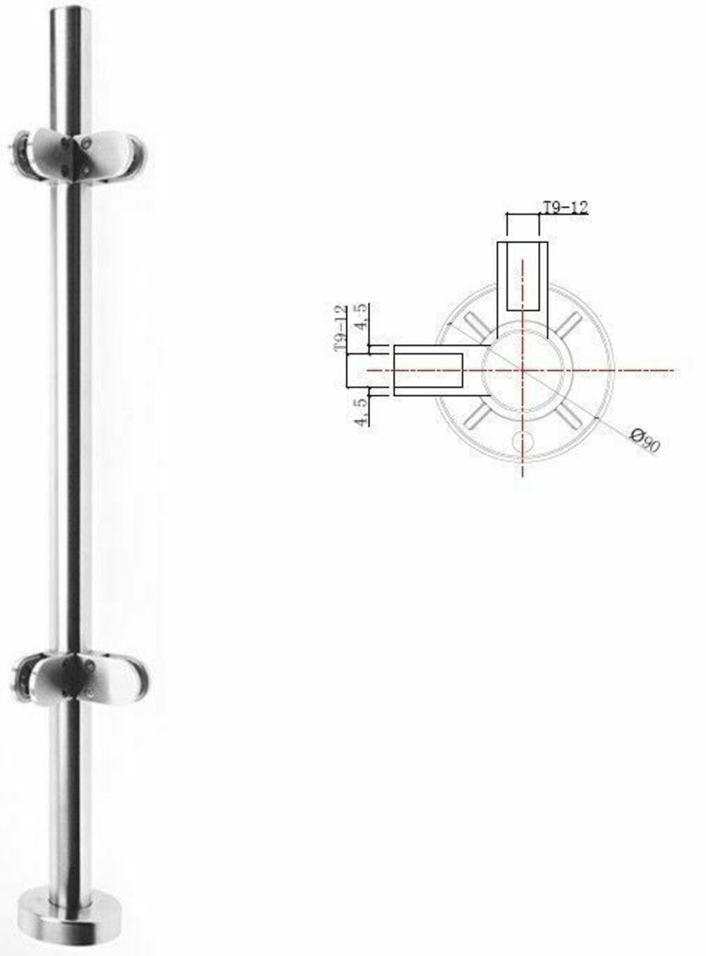 Premium 10mm Toughened Glass Panels & 316 Stainless Steel Balustrade Posts – Heavy Duty Safety Glass & Marine-Grade Metal Poles for Garden, Balcony, Decking, and Patio Railing